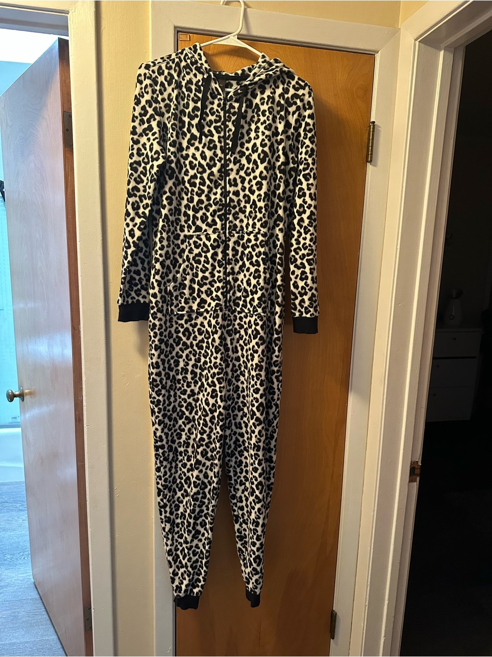 Leopard Print Hooded Onesie